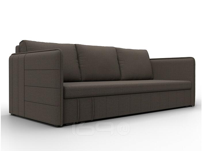 Диван прямой слим амур 05 коричневый еврокнижка