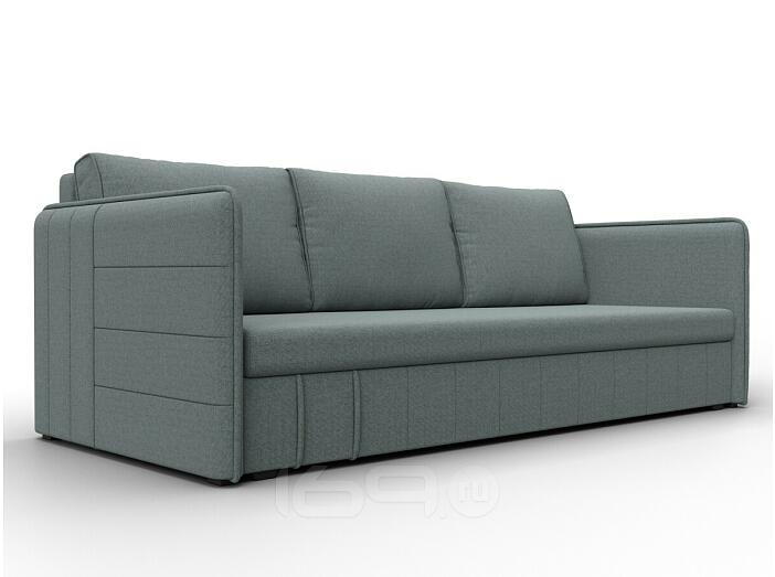 Диван прямой слим амур 07 серый еврокнижка