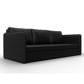 Диван прямой слим черный еврокнижка