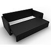 Диван прямой слим черный еврокнижка