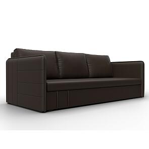 Диван прямой слим коричневый еврокнижка