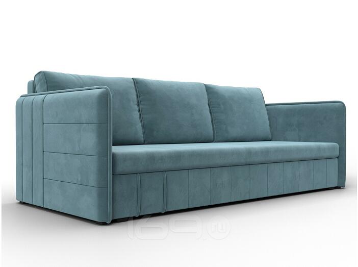Диван прямой слим seven 113 бирюзовый еврокнижка