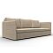 Диван прямой слим велюр seven 729 бежевый еврокнижка