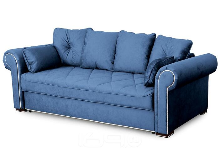 Диван прямой Цезарь Лана синий Вариант 3
