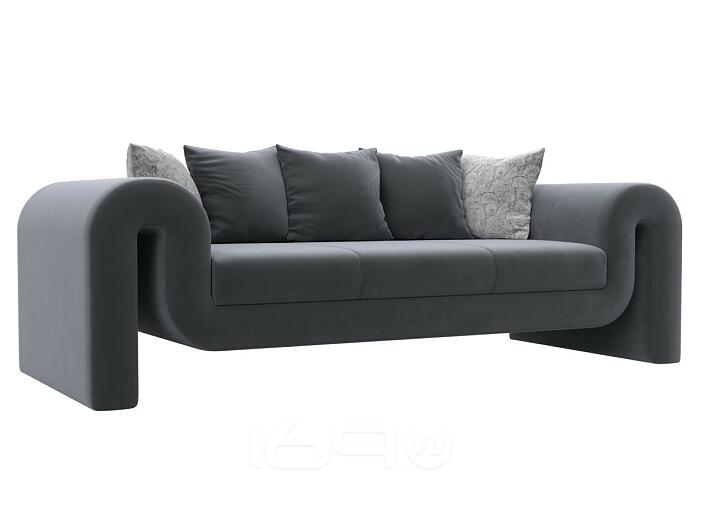 Диван прямой волна seven 17 серый без механизма