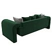 Диван прямой волна зеленый/серый без механизма