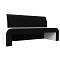 Кухонный прямой диван Кармен Экокожа Белый/Чёрный