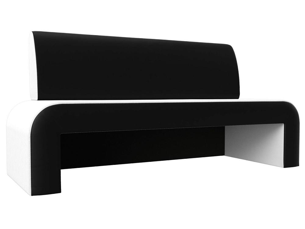 Кухонный прямой диван Кармен Экокожа Белый/Чёрный кресло для геймеров cooler master caliber r1s gaming чёрный серый