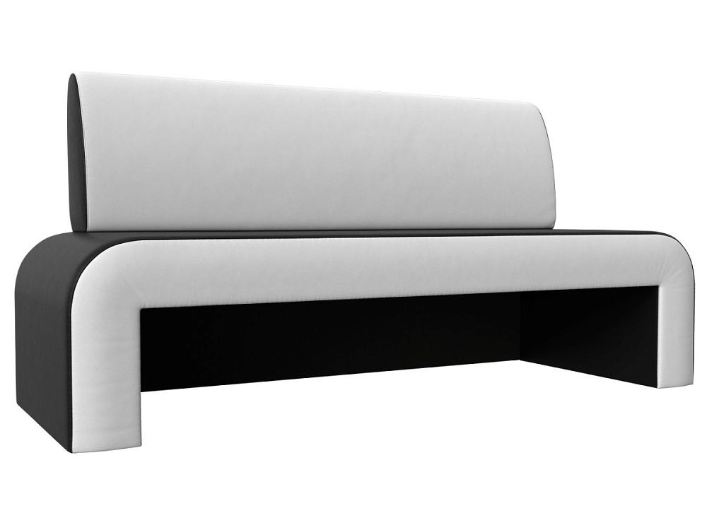 Кухонный прямой диван Кармен Экокожа Чёрный/Белый кресло для геймеров a4tech x7 gg 1200 чёрный голубой