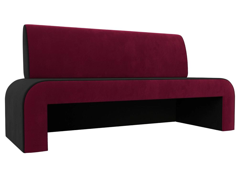 Кухонный прямой диван Кармен Микровельвет Чёрный/Бордовый кресло для геймеров cactus cs chr 030blr чёрный красный