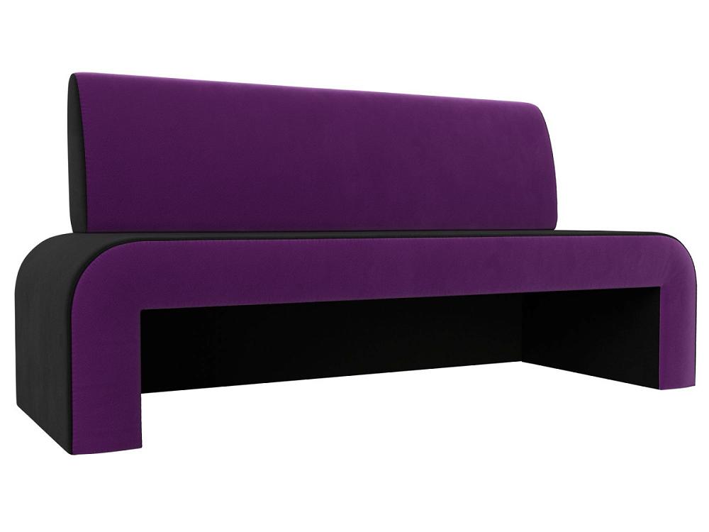 Кухонный прямой диван Кармен Микровельвет Чёрный/Фиолетовый кресло для геймеров a4tech x7 gg 1200 чёрный голубой