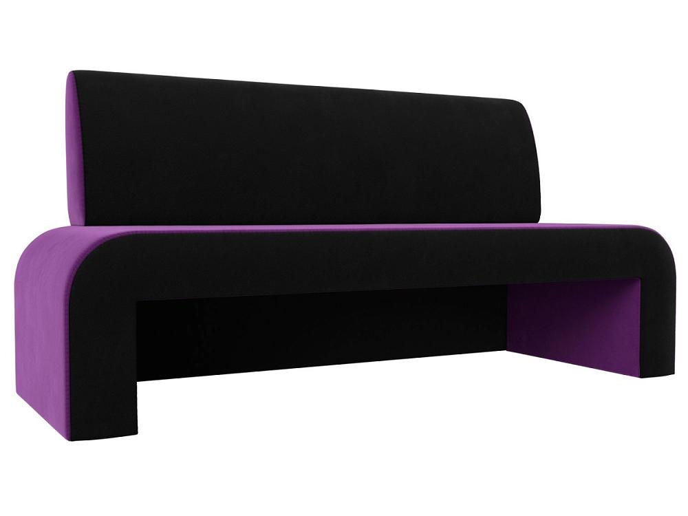 Кухонный прямой диван Кармен Микровельвет Фиолетовый/Чёрный кресло brabix jet mg 315 чёрный зеленый