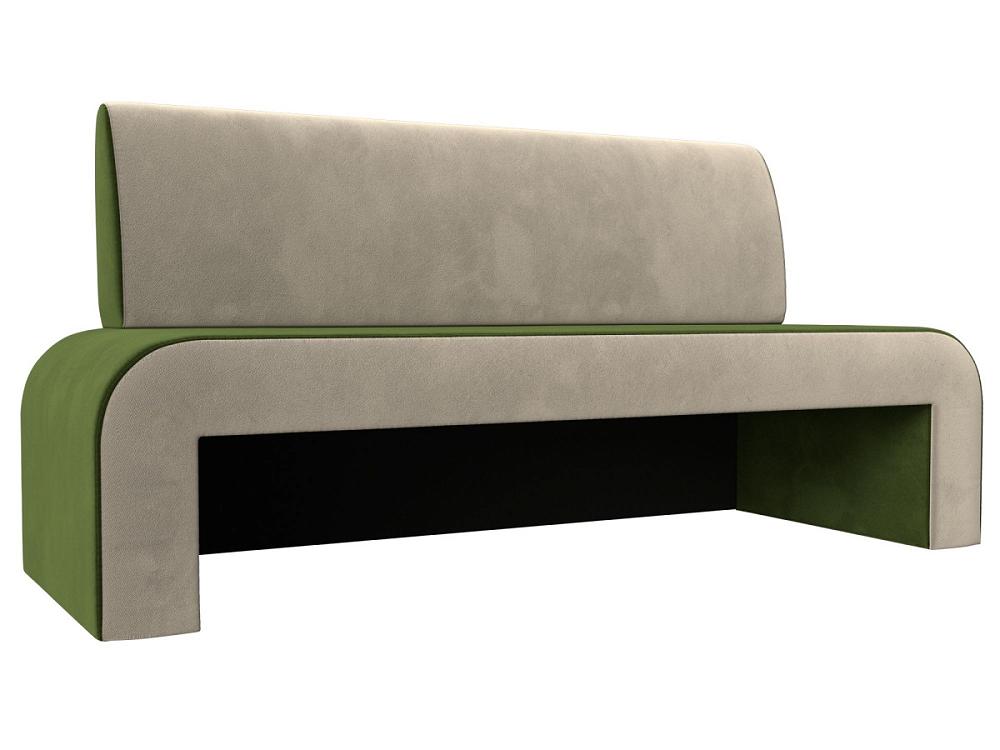 Кухонный прямой диван Кармен Микровельвет Зелёный/Бежевый кошелёк на молниях зелёный