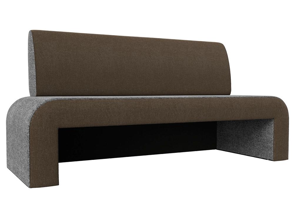 Кухонный прямой диван Кармен Рогожка Серый/Коричневый бордюр axima кармен g 6x40