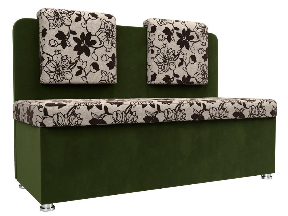 Кухонный прямой диван Маккон 2-х местный Рогожка/Микровельвет Цветы/Зелёный шнур для подвязки растений 20 м зелёный greengo