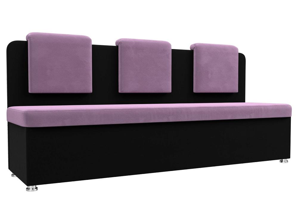 Кухонный прямой диван Маккон 3-х местный Микровельвет Сиреневый/Чёрный кресло для геймеров cooler master caliber r2c gaming серый чёрный