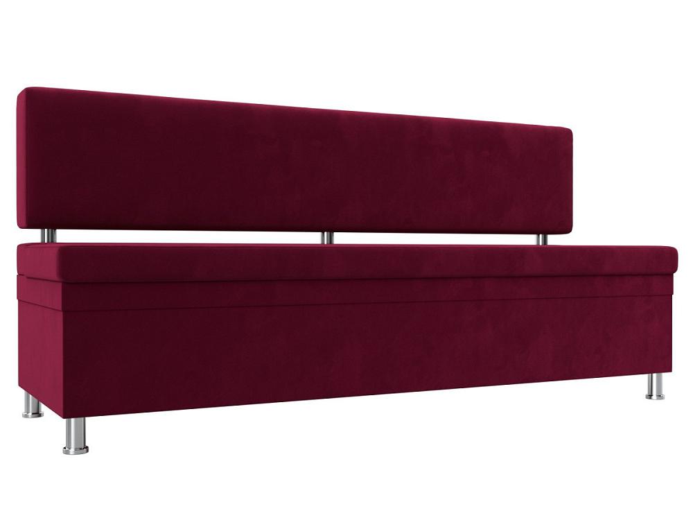 Кухонный прямой диван Стайл Микровельвет Бордовый косметичка на фермуаре 2 отдела наружный карман бордовый