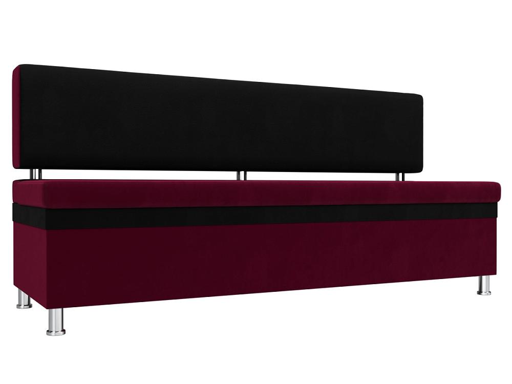Кухонный прямой диван Стайл Микровельвет Бордовый/Чёрный кресло для геймеров cooler master caliber r2c gaming серый чёрный