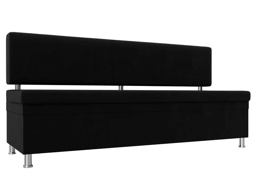 Кухонный прямой диван Стайл Микровельвет Чёрный кресло для геймеров cooler master caliber r2c gaming серый чёрный