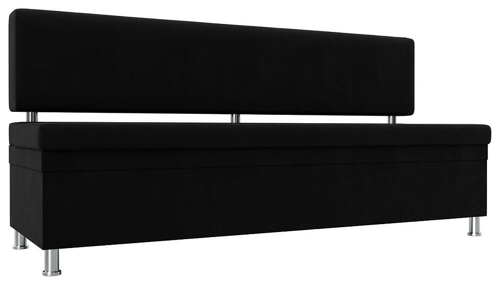Кухонный прямой диван Стайл Микровельвет Чёрный 25999₽