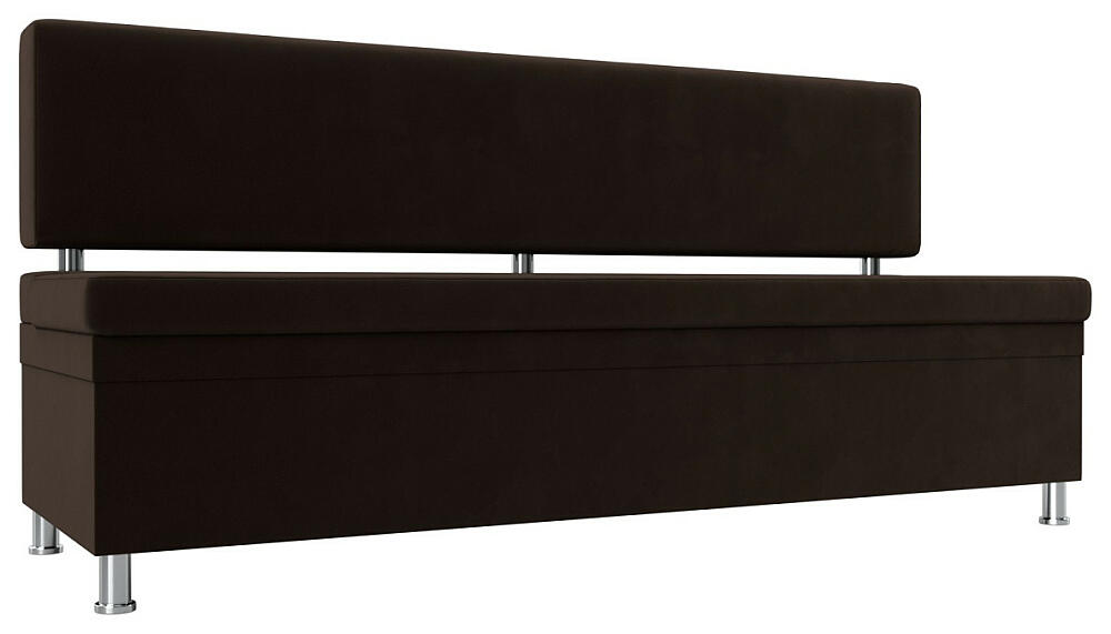 Кухонный прямой диван Стайл Микровельвет Коричневый 25999₽