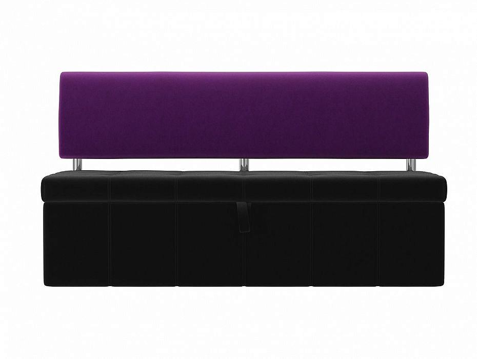 Кухонный прямой диван Стоун Микровельвет Чёрный/Фиолетовый кресло для геймеров a4tech x7 gg 1200 чёрный голубой