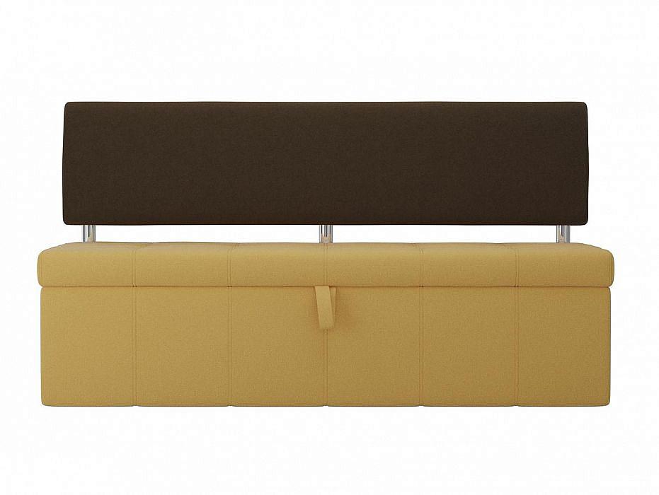 Кухонный прямой диван Стоун Микровельвет Жёлтый/Коричневый сумка мессенджер на застёжке жёлтый