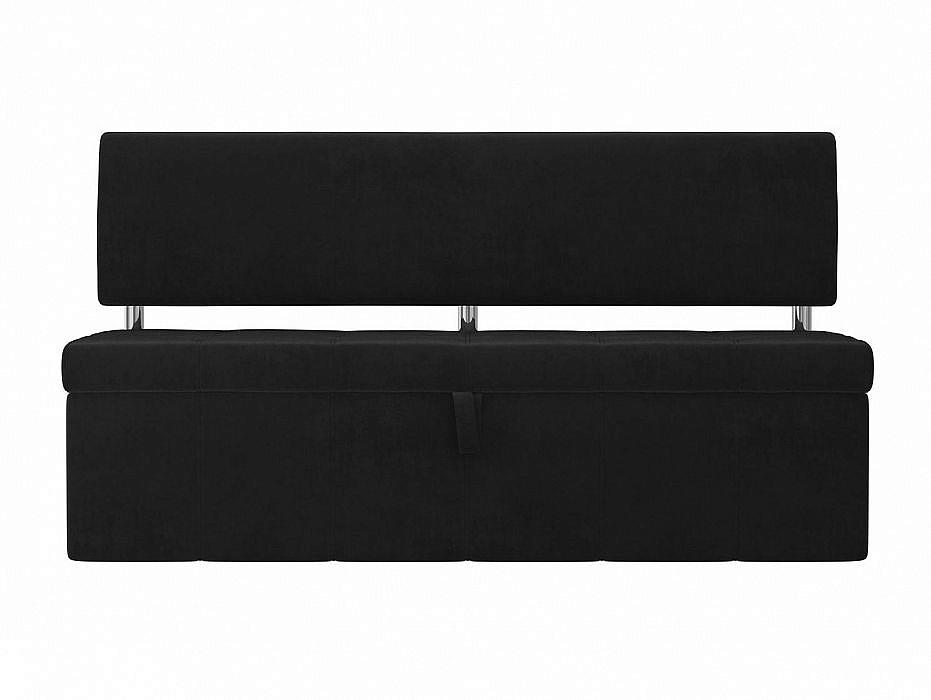 Кухонный прямой диван Стоун Велюр Чёрный стул chilli square hk017 11 темно серый pu чёрный каркас