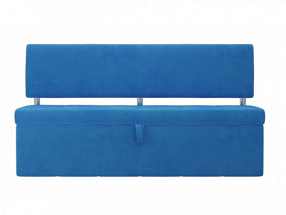 Кухонный прямой диван Стоун Велюр Голубой кухонный гарнитур деми графит сум голубой 150