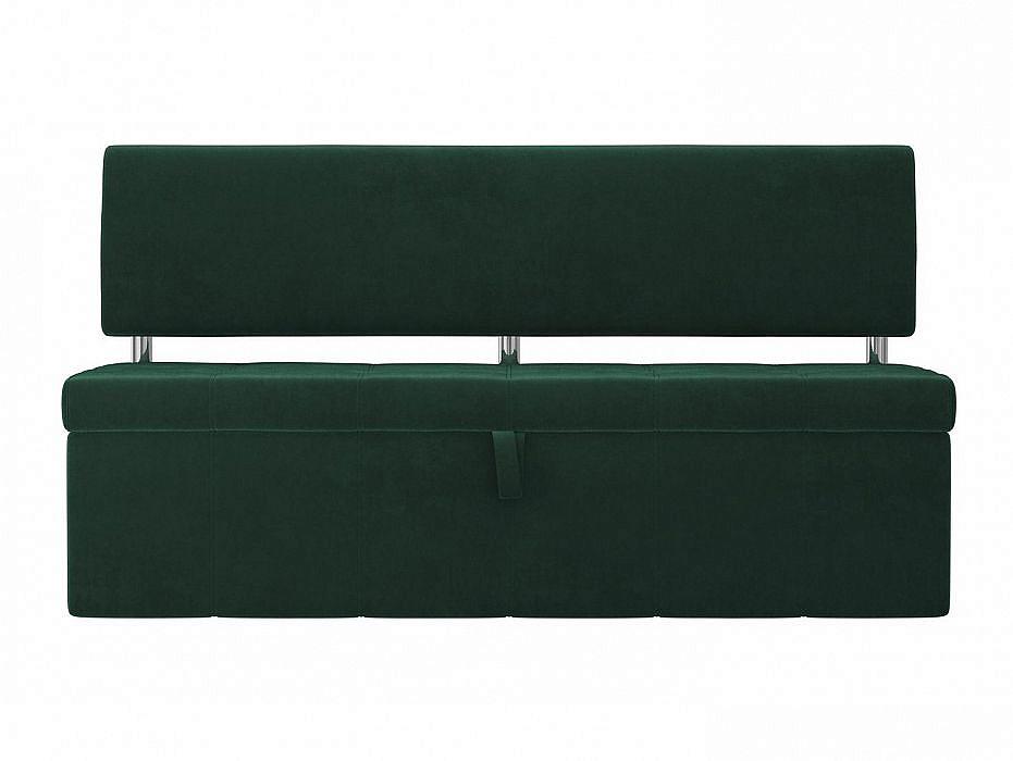 Кухонный прямой диван Стоун Велюр Зелёный косметичка на молнии зелёный