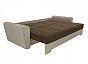 Диван прямой Амстердам Микровельвет Коричневый Бежевый