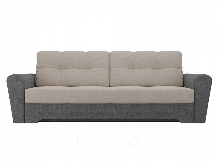 Диван прямой Амстердам Рогожка Бежевый Серый