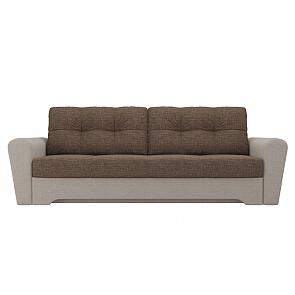 Диван прямой Амстердам Рогожка Коричневый Бежевый