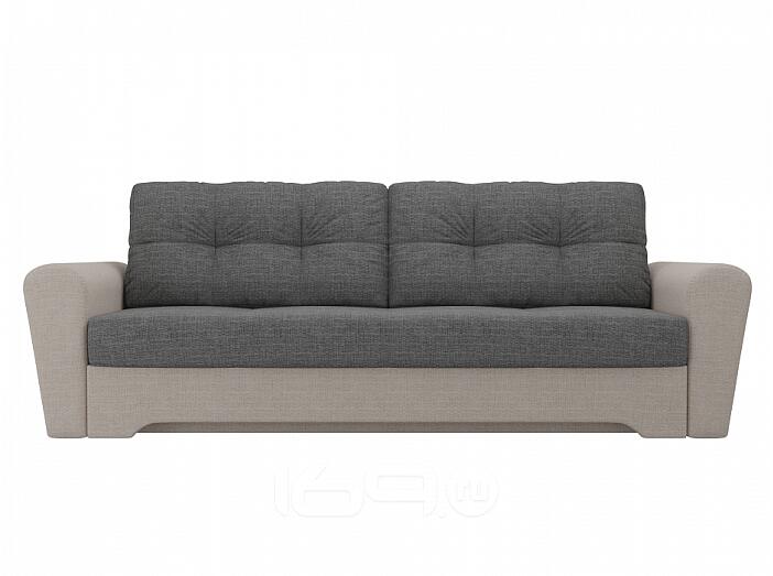 Диван прямой Амстердам Рогожка Серый Бежевый