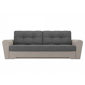 Диван прямой Амстердам Рогожка Серый Бежевый