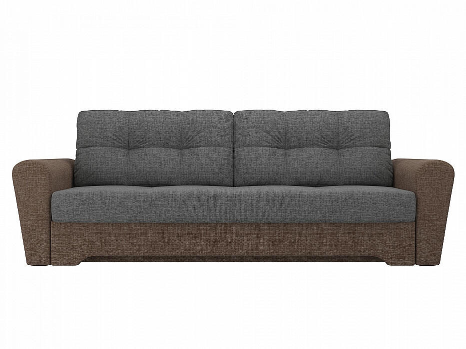 

Диван прямой Амстердам Рогожка Серый Коричневый, Серый/коричневый;коричневый