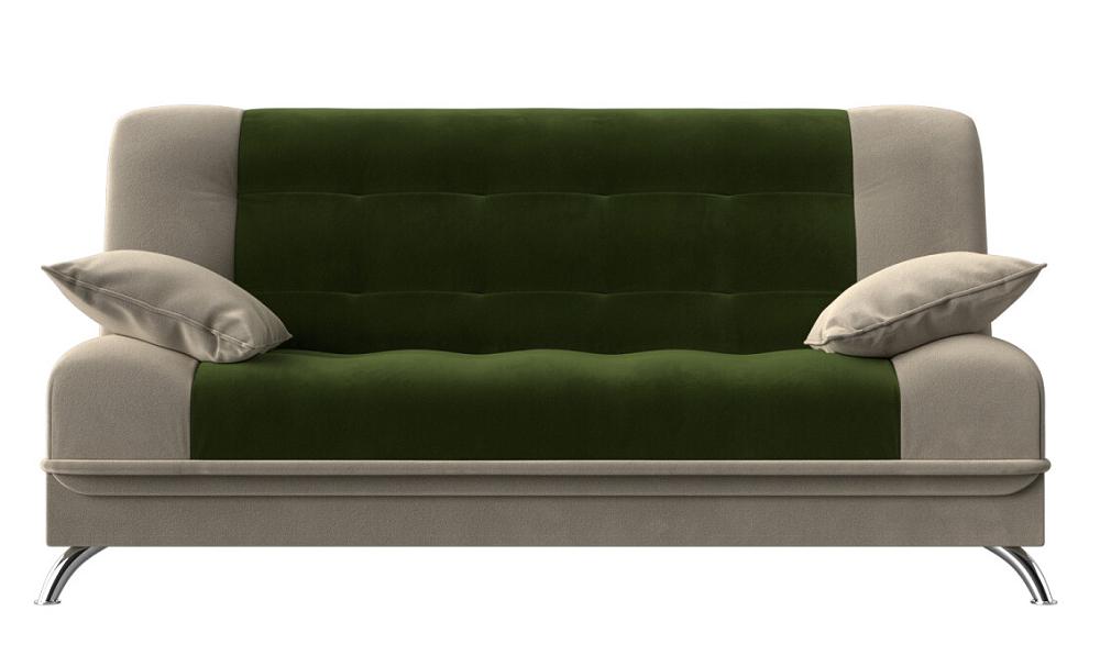 Диван Книжка Анна Микровельвет Зеленый Бежевый раскладная кровать удачная мебель