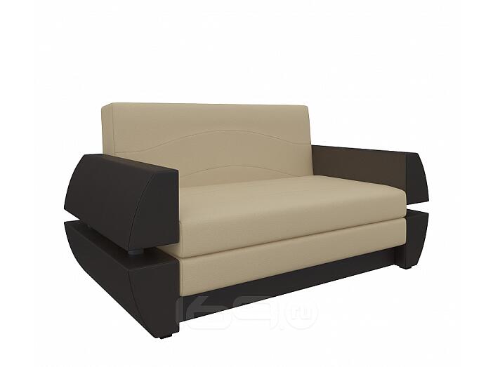 Диван прямой Атлант Мини Т Экокожа Бежевый Коричневый