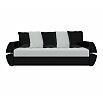 Диван прямой Атлант Т Экокожа Белый Черный