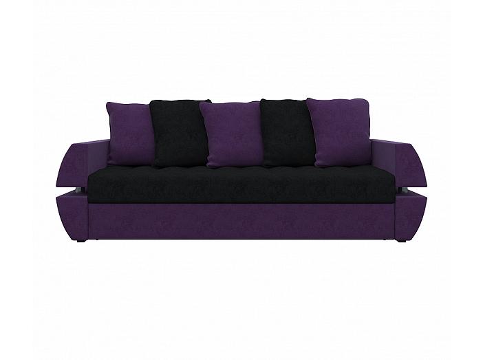 Диван прямой Атлант Т Микровельвет Черный Фиолетовый