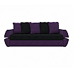 Диван прямой Атлант Т Микровельвет Черный Фиолетовый