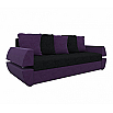 Диван прямой Атлант Т Микровельвет Черный Фиолетовый