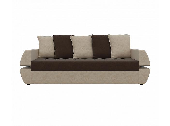 Диван прямой Атлант Т Микровельвет Коричневый Бежевый
