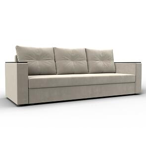 Прямой диван атланта б/с микровельвет бежевый еврокнижка