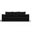 Прямой диван атланта б/с микровельвет черный еврокнижка