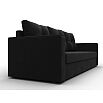Прямой диван атланта б/с микровельвет черный еврокнижка