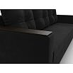 Прямой диван атланта б/с микровельвет черный еврокнижка