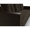 Прямой диван атланта б/с микровельвет коричневый еврокнижка