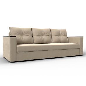 Прямой диван атланта б/с велюр бежевый еврокнижка