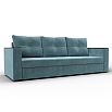 Прямой диван атланта б/с велюр бирюзовый еврокнижка